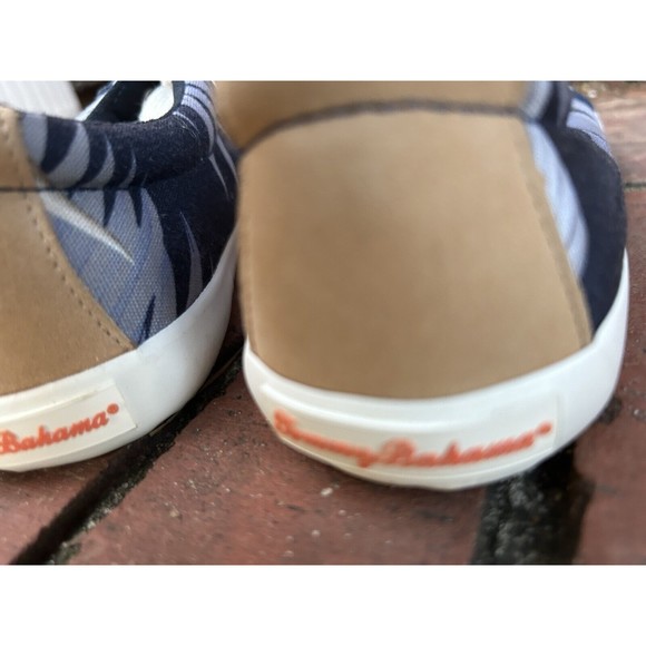 Tommy Bahama Canvas Sneaker Cove Island Blue Floral Size 8 - Picture 3 of 8